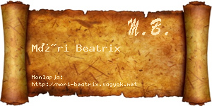Móri Beatrix névjegykártya